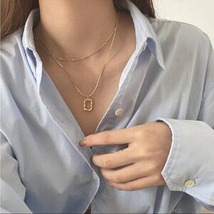 New Gold Chain Layering Pendant Necklace